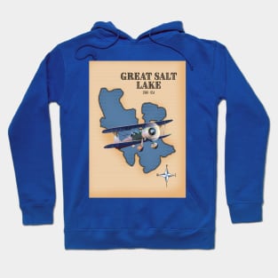 Great Salt Lake Utah vintage style map Hoodie